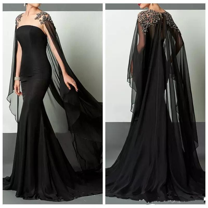 black cape gown