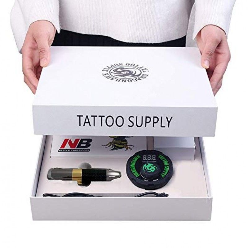 Dragonhawk Tattoo Machine Kit Professional Rotary Tattoo Pen Kit Power