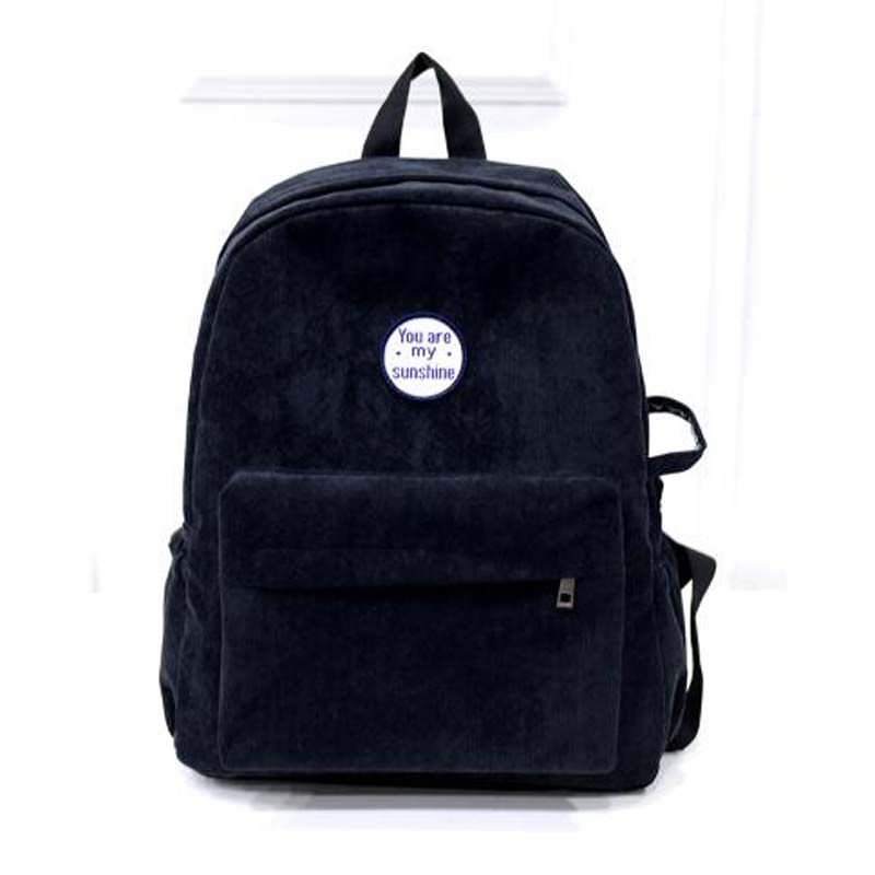 black corduroy bolsa