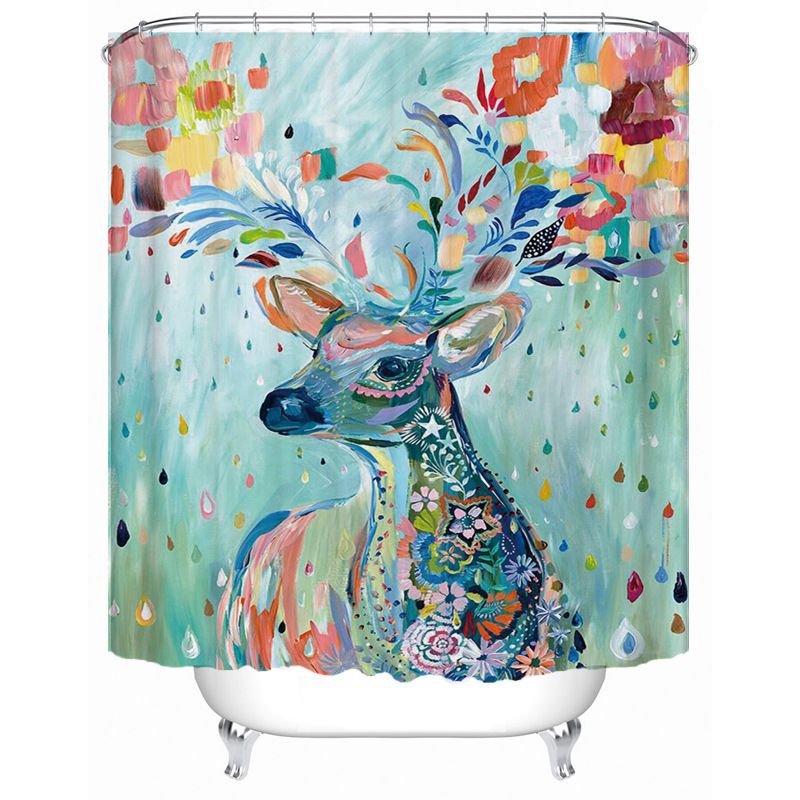 2018 New Elk Deer Shower Curtains Washable Bath Decor Polyester