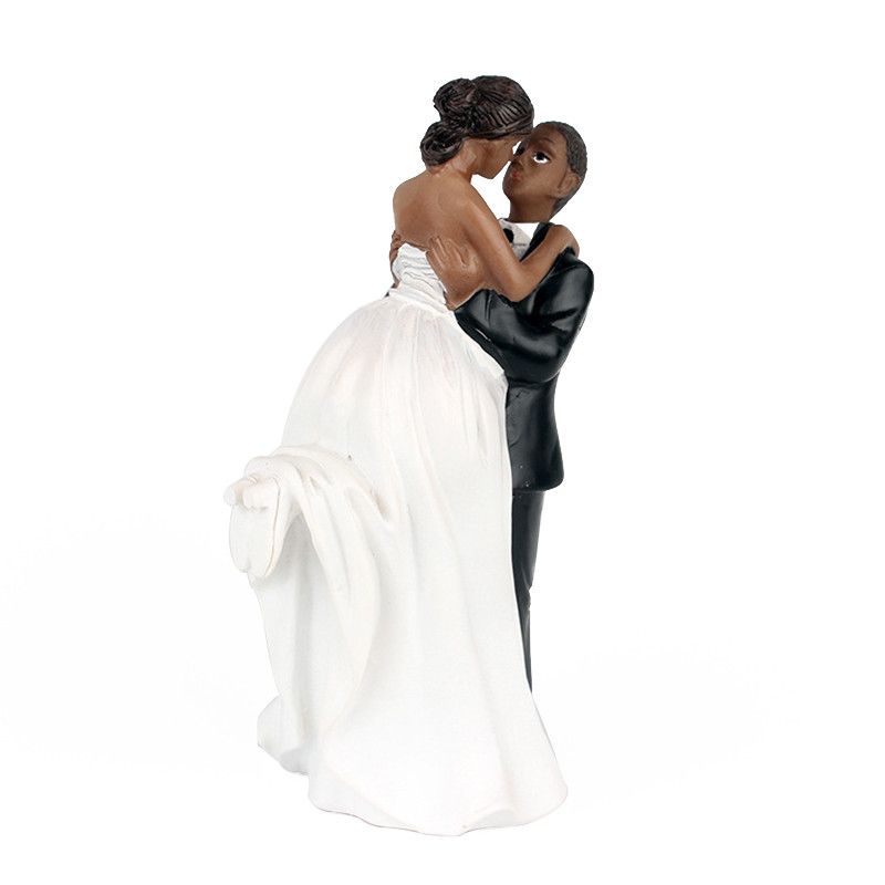 Cake Toppers For Wedding Party African American Romance Happy Bride