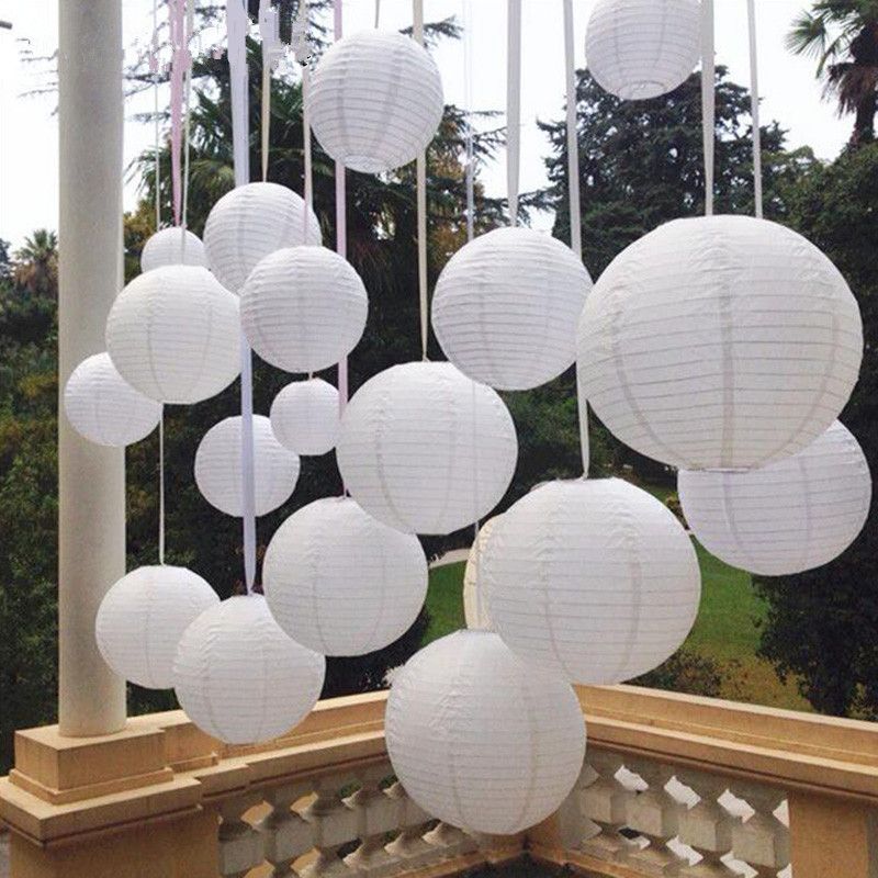 6 8 10 12 14 16 Inch Round Chinese Lantern White Blue Pink Paper 6 8 10 12 14 16 Inch Round Chinese Lantern White Blue Pink Paper Lanterns For Wedding Party Hen Birthday Decor Decoration With 24 05 Piece On