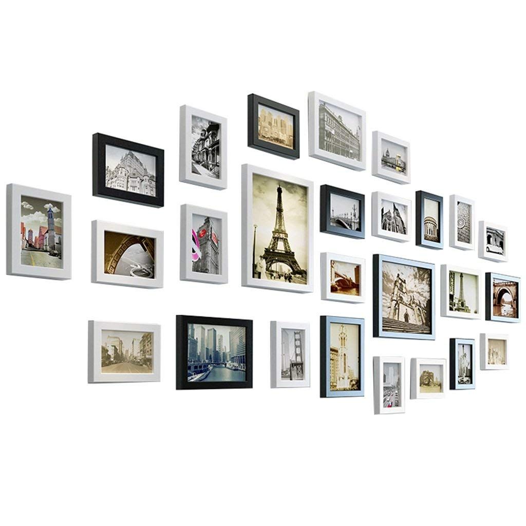 Multi Picture Photo Frame Set Wall Gallery Home And Decorations Color Black White