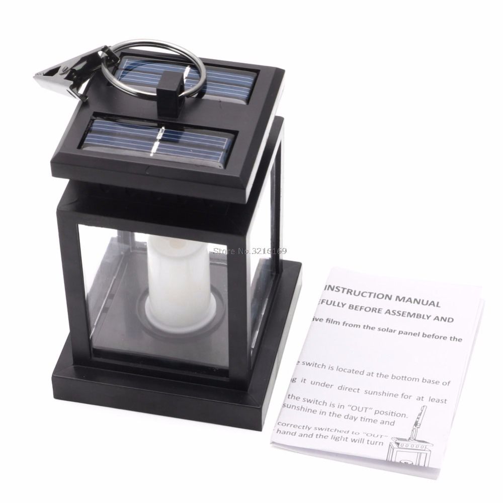 2019 For Outdoor Hanging Candle Lamp Led Solar Powered Garden Wall