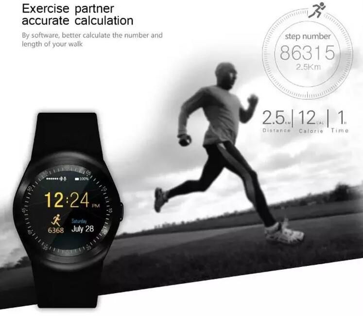 2018 new smart watch round support nano sim
