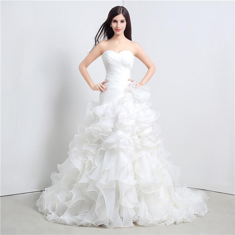 Photo for simple ruffle wedding dress