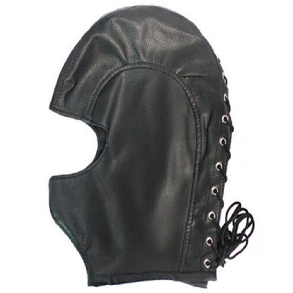 Big Soft Pvc Leather Hood Mask Headgear In Adult Games For Couples