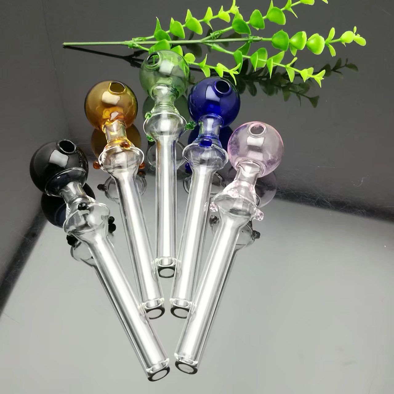 2019 Large Color Bubble Glass Straight Pot Wholesale Glass Bongs Oil