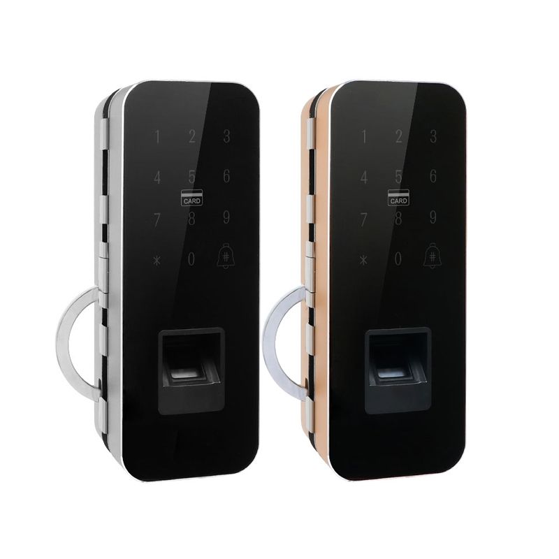 Office Small Fingerprint Combination Lock Biometric Door Access Control With M1 Card Reader For Double Sliding