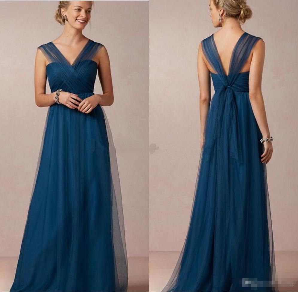 teal long bridesmaid dresses