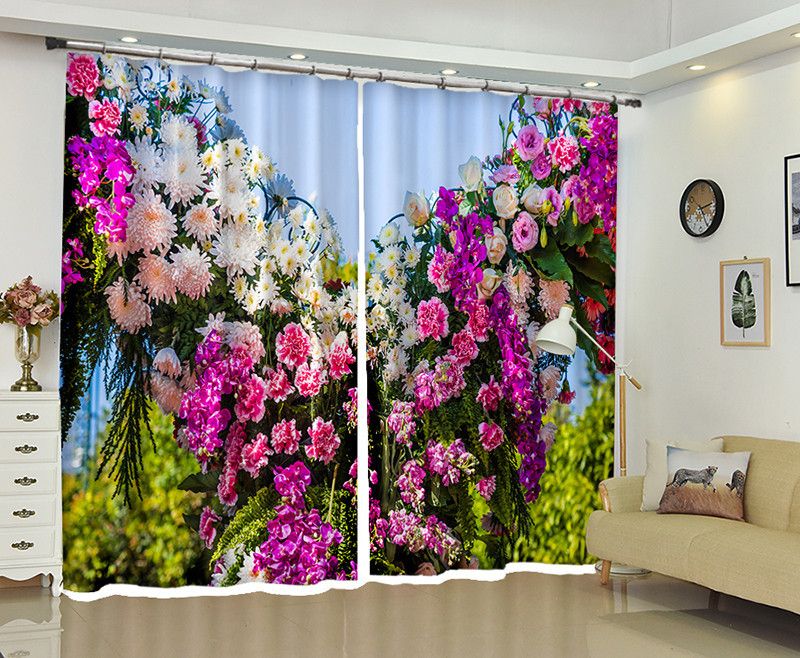 2018 Customizable Blackout Curtains Ds Fresh Flowers 3d Print 2018 Customizable Blackout Curtains Ds Fresh Flowers 3d Print Window Decorate For Living Room Bed Office Hotel Wall Tapestr From Georgen
