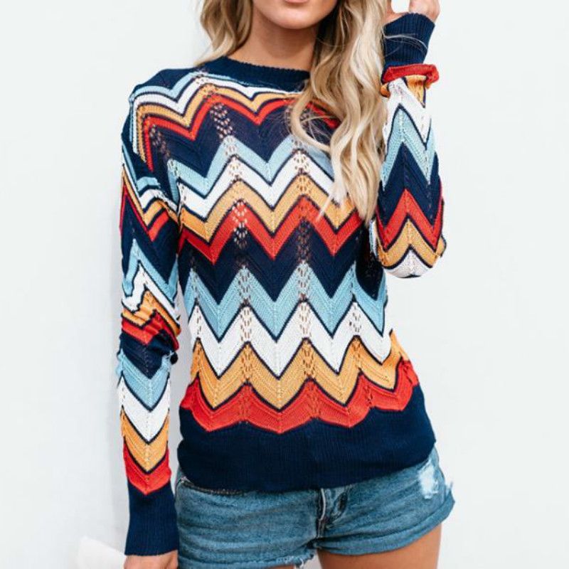 Large Striped Sweaters for Women
