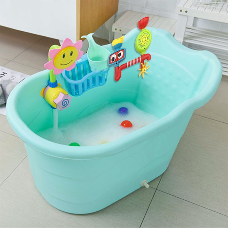 large size children's bath barrel baby bathtub plastic tub portable
