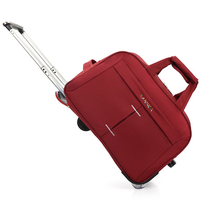 New Travel Trolley Bag With Wheels Women Men Unisex Luggage Bag On Wheel rose red
