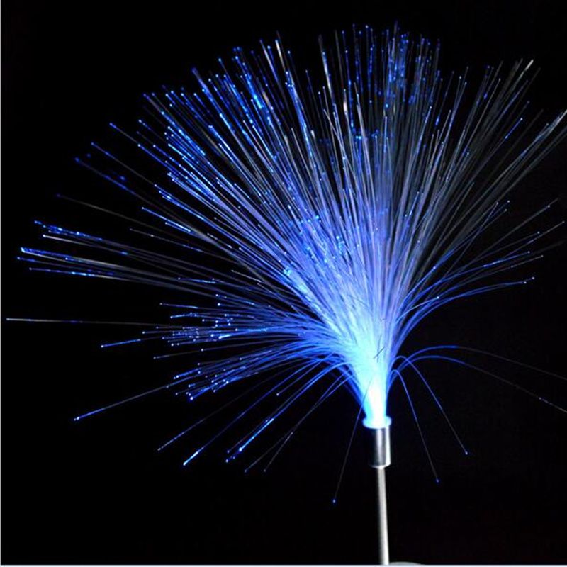 Garden Lighting Equipment 3 X Stainless Steel Solar Fibre Optic