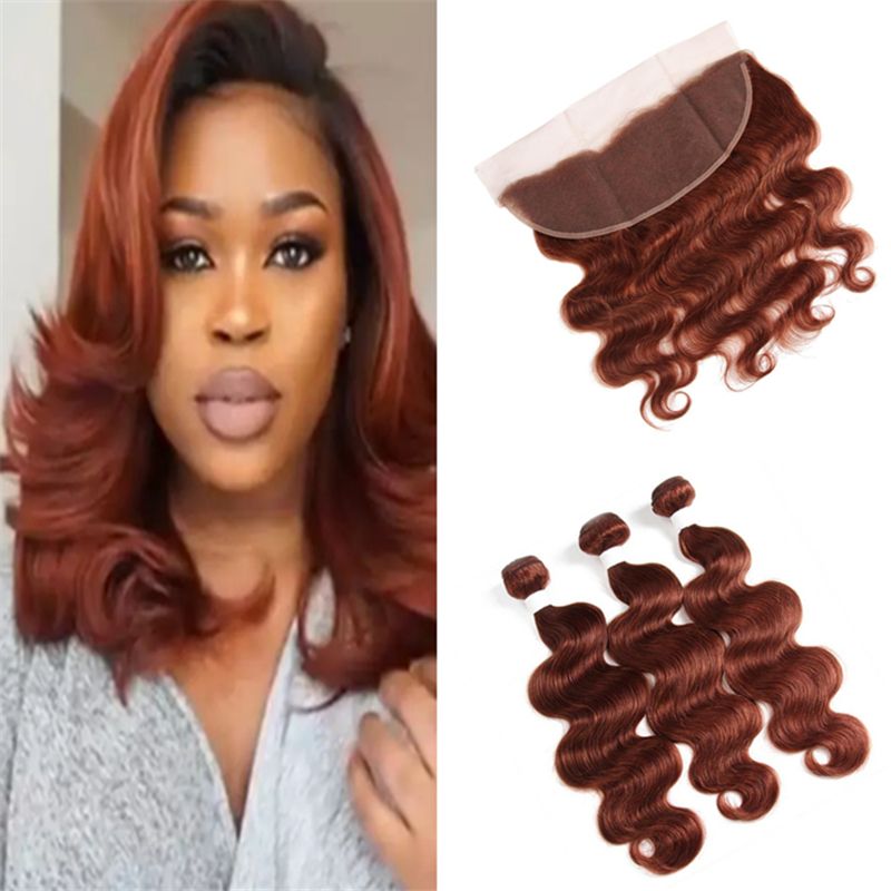 color 33 hair weave burnt orange 2018 body wave wavy dark auburn human hair weave bundles with frontal lace closure color 33 brown virgin weft and full frontals from dhhair1 color 33 hair weave burnt orange 2018 body wave wavy dark auburn human hair weave bundles with frontal lace closure color 33 brown virgin weft and full frontals from dhhair1