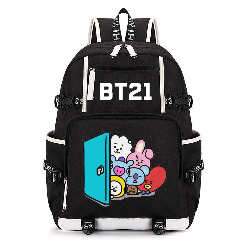 KPOP BTS Backpack Bangtan Boys Bookbag Shoulder Bag Mang Cooky Jimin J