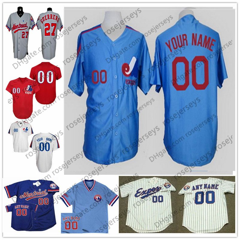 2018 Custom Montreal Expos Jersey Mens Womens Youth Kids Gray 1982