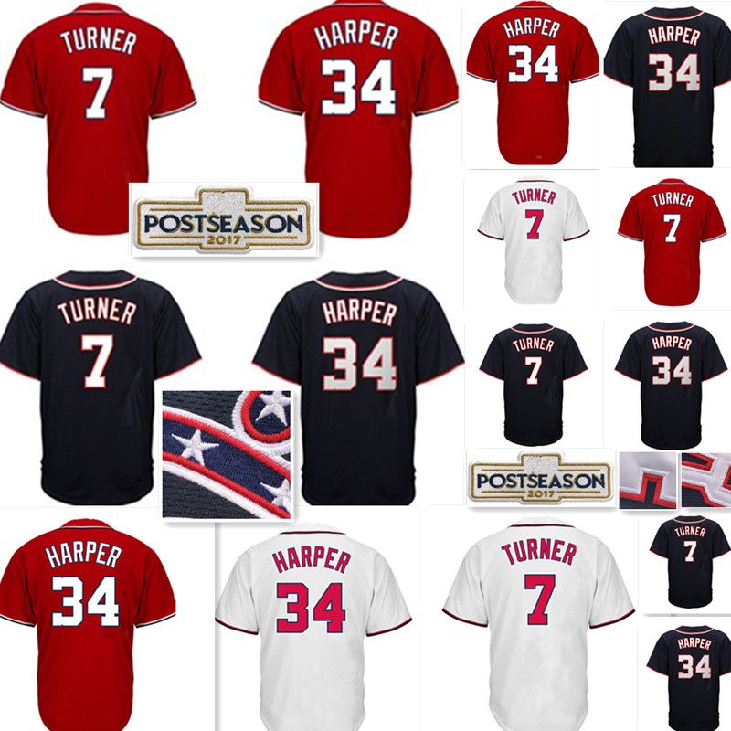 2019 Men 34 Bryce Harper Jersey Cheap 7 Trea Turner Baseball Jerseys Cheap Wholesale 2017