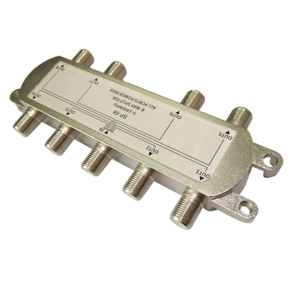 8 Way Signal Satellite Splitter TV Antenna RF Coaxial Cable Splitter