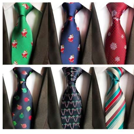 jemygins 8cm mens christmas tie tree animal prinetd necktie jacquard mens christmas tie