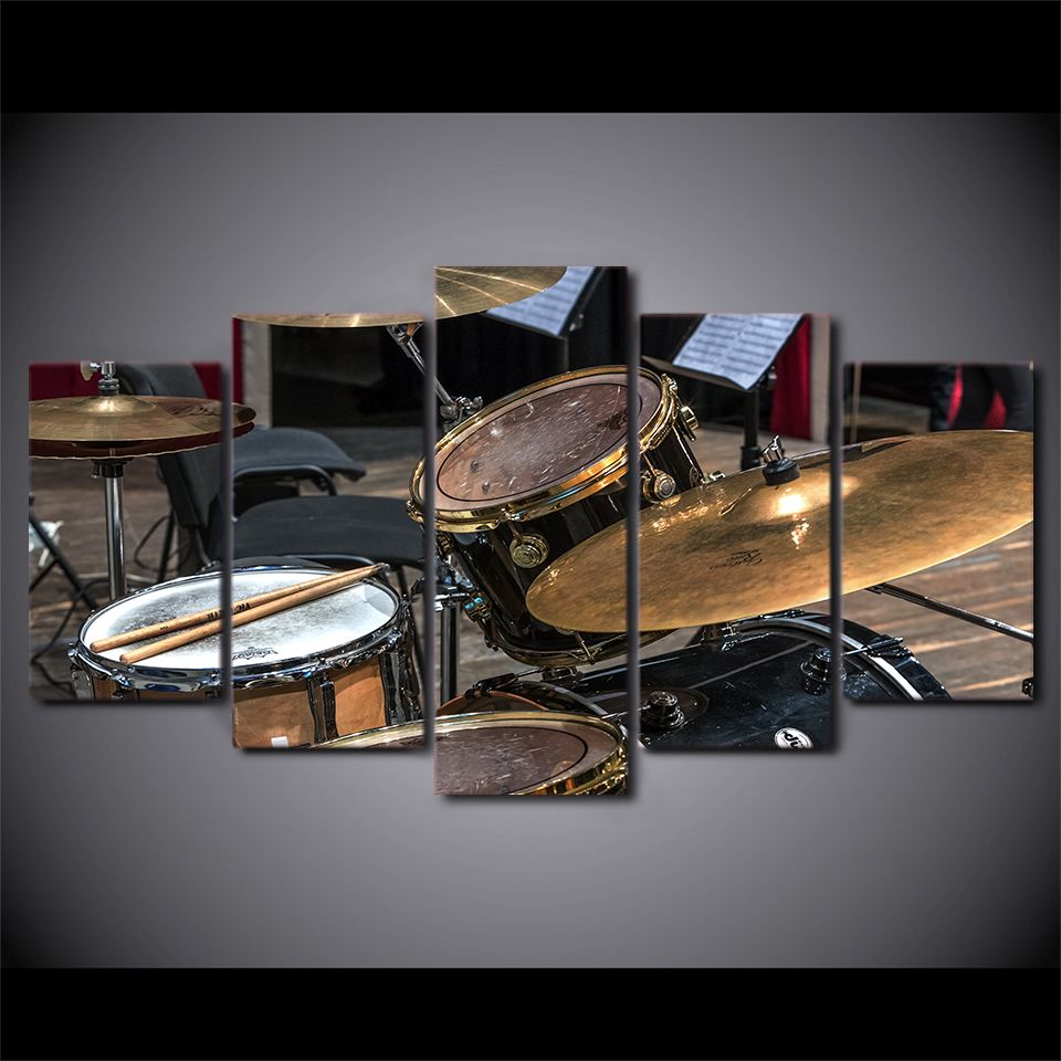 2019 HD Printed Canvas Art Drum And Sticks Painting Home Decor Vintage