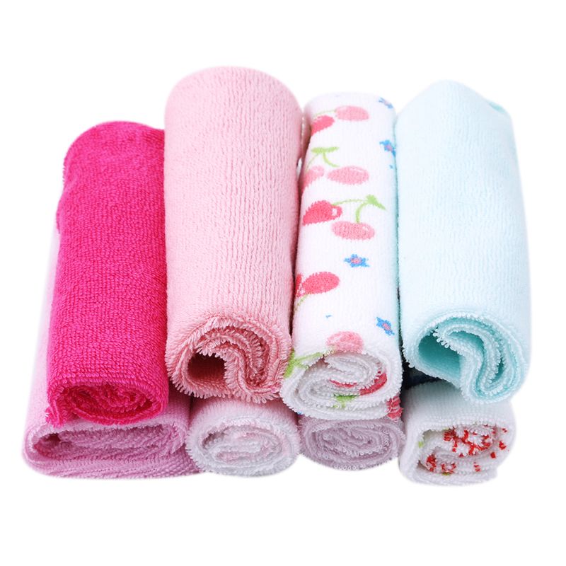 8pcs Pack Cotton Newborn Baby Towels Saliva Towel Nursing Towel Baby Boys Girls Toalha Washcloth Handkerchief