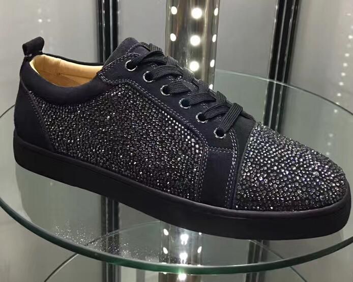 Acquistare 2018 Moda Scarpe Da Uomo Con Borchie Nere In Metallo Con Borchie  Scamosciate Casual Uomo E Donna Sneakers Basse Con Fondo Rosso, Vera Pelle  36 47 Economico | Consegna Veloce E Qualità | It.Dhgate