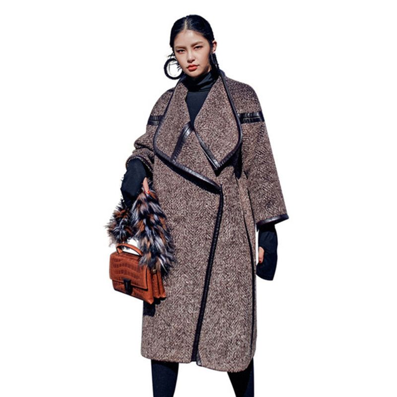 Compre Mujer Otoño Invierno Abrigo De Lana Gruesa Moda Vintage Manga ... Compre Mujer Otoño Invierno Abrigo De Lana Gruesa Moda Vintage Manga ...