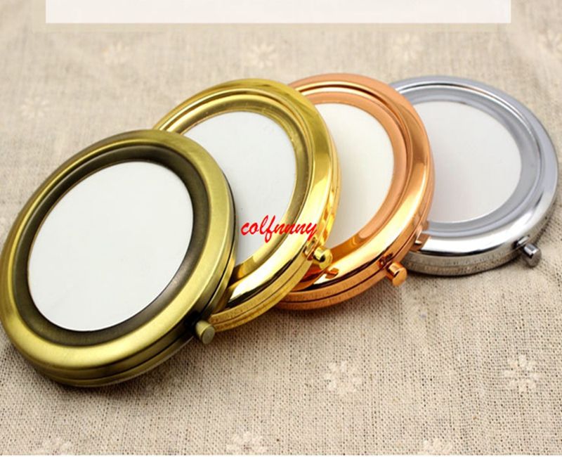 100pcs Lot Fast Practical 70mm Blank Compact Mirror Pock Frame Makeup Diy Mirrors