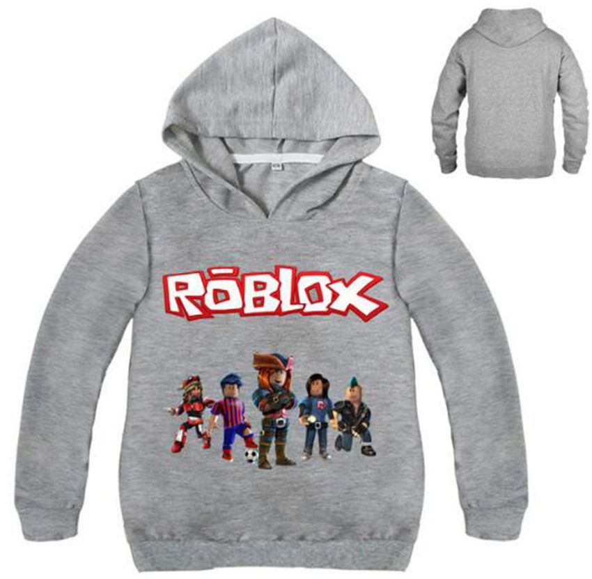 Long Hoodies Boys Sleeve Kids Jacket Outwear Sweatshirt Roblox OkXiuZTP
