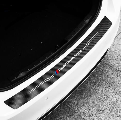 Tpic Carbon Fiber Styling Car Rear Bumper Stickers Cover