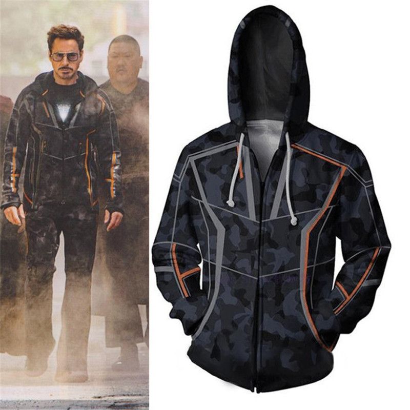 hot avengers infinity war iron man cosplay costume hoodie tony stark jacket sweatshirt coat halloween costume cute group costumes adult group halloween