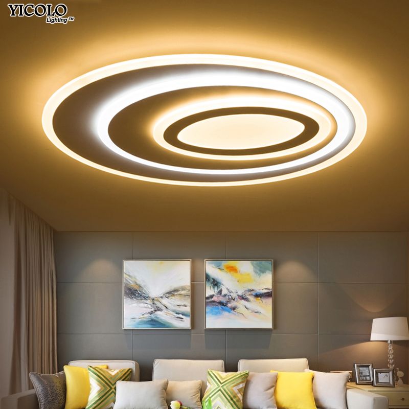 2018 Dimming Led Ceiling Lights Remote Control Modern For Living 2018 Dimming Led Ceiling Lights Remote Control Modern For Living Room Bedroom Oval Shape 5 Sizechose New Design Lamp Fixtures From Grege