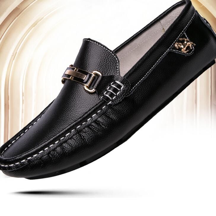 slip on leather casual shoes