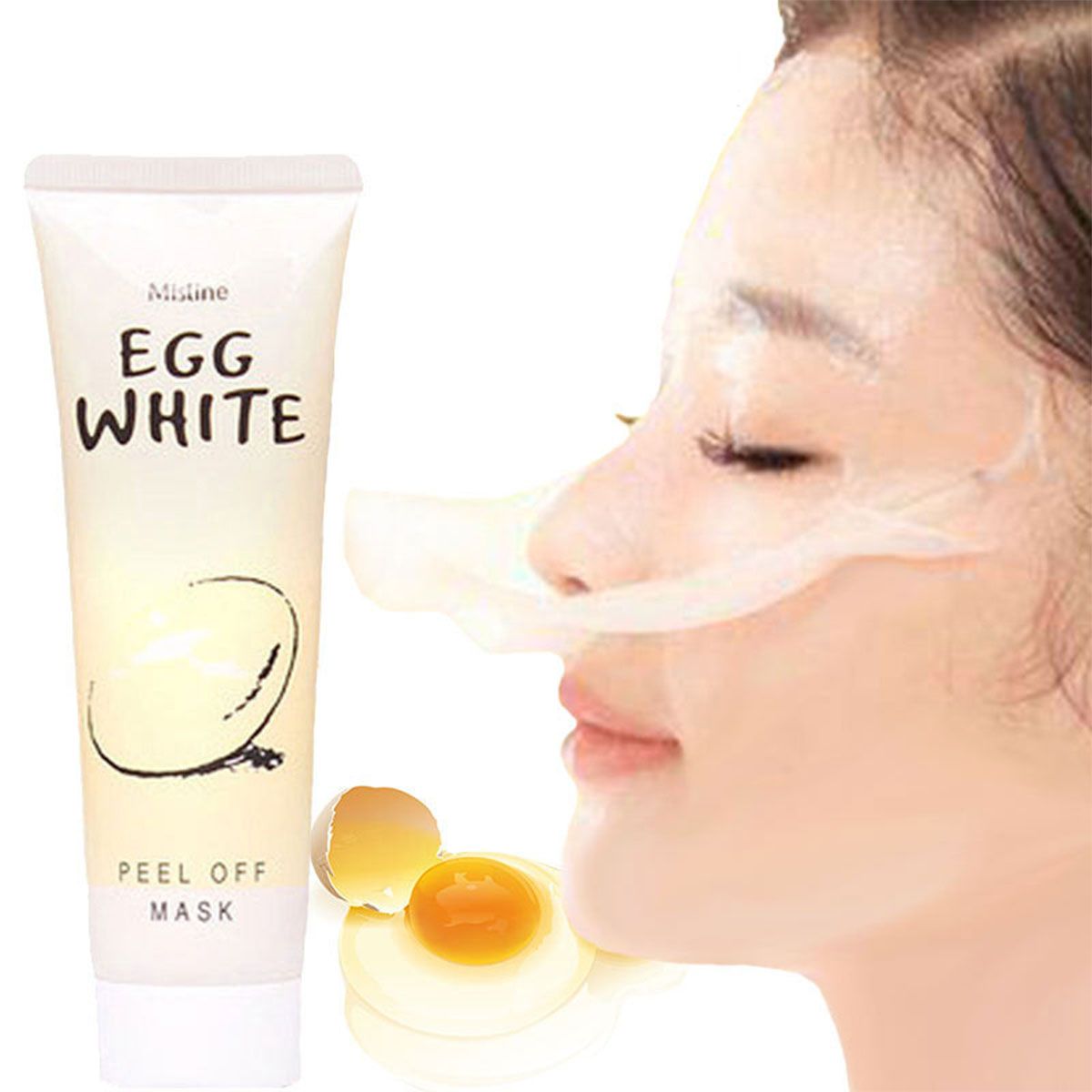 Egg White Peel Off Face Mask Collagen Blackhead Remover Thailand