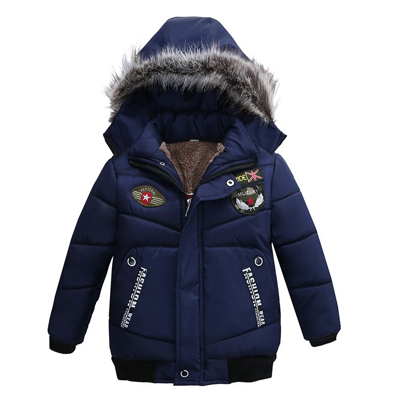 2018 Autumn Winter Jacket For Boys Children Hooded Coats Thick Fur Clothes Boys Coats And Jackets Kids Outerwear 4 6 Years Old - 