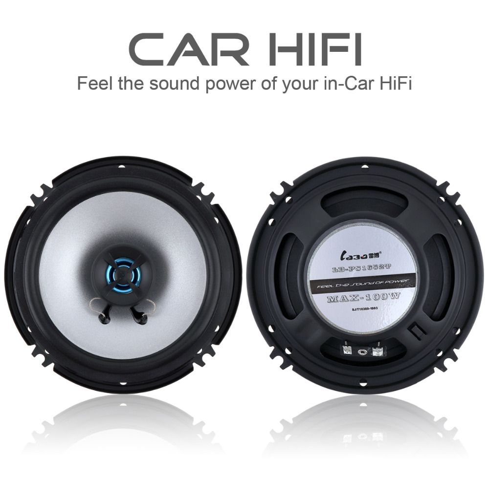 Car Audio Speakers LaBo 6.5 Inch 100W 2 Way Car Coaxial Speaker Vehicle Door Auto Audio Music Stereo Full Range Frequency High Quality Car Coaxial Speaker ...