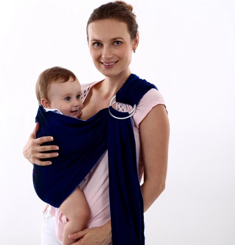 2021 Baby Solid Color Stretchy Baby Sling Wrap With Metal Ring Newborn