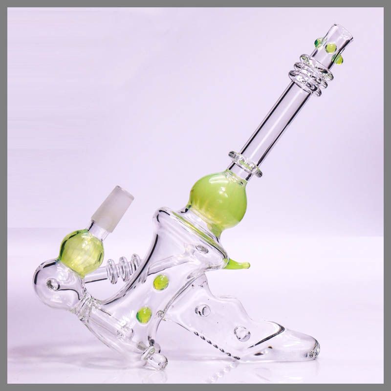 2020 8 Laser Pistol Glass Dab Rigs Futuristic Design Oil Rigs Ray Gun