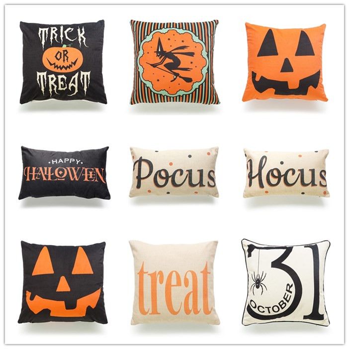 Halloween Decoration Pillow Case Cotton Linen Pumpkin Trick Or Treat Impressive Decorate Pillow Cases Halloween Decoration Pillow Case Cotton Linen Pumpkin Trick Or Treat Impressive Decorate Pillow Cases