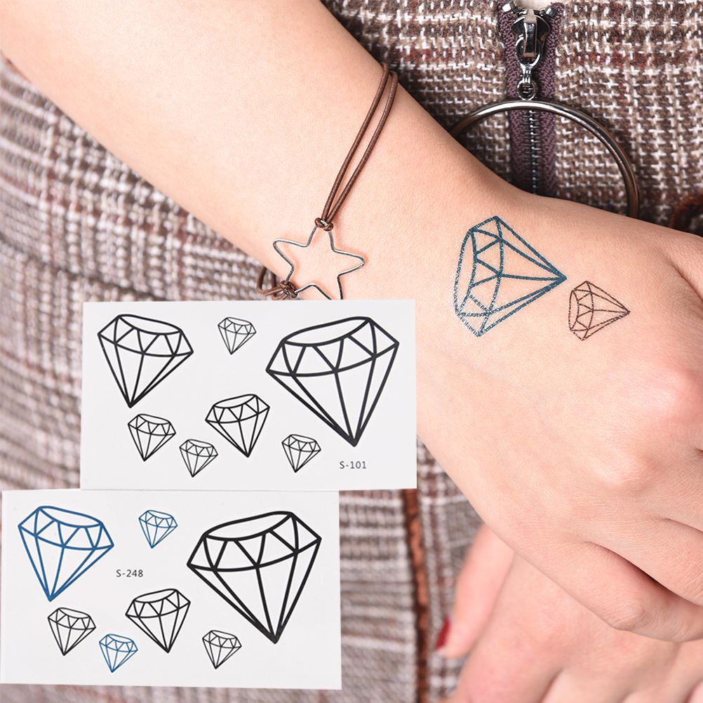 1 Unids Maquillaje Impermeable Diamante Tatuaje Del Corazón Tatuaje