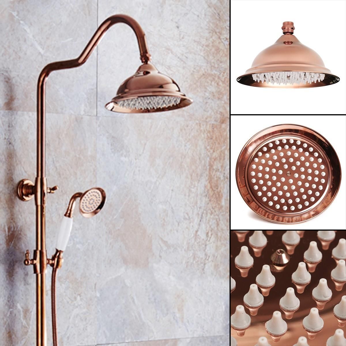 2019 New 8 Inch Antique Vintage Red Copper Rose Gold Round Bathroom 2019 New 8 Inch Antique Vintage Red Copper Rose Gold Round Bathroom Rain Shower Head Home From Asite 36 7 Dhgate Com
