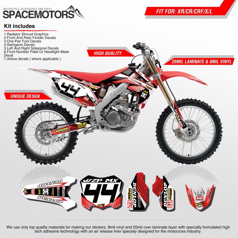 3m Vinyl Decal Wrap 2 Layer Stickers Set For Motocross Bike Motorcycle Cr Crf Crm Crfx Crfr Crfl Xr X R L 250 Cc 650 Cc 00 16