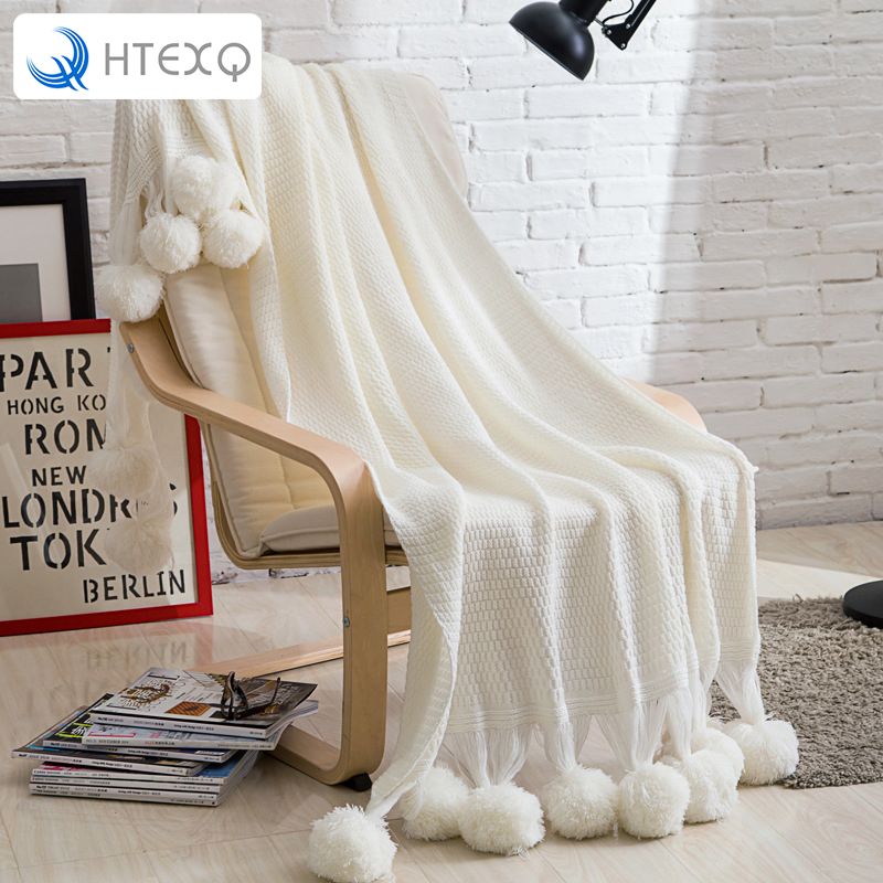 Htexq Pom Pom White Throw Blanket Luxurious Lovely Lounge Cover Fascinating White Pom Pom Throw Blanket Htexq Pom Pom White Throw Blanket Luxurious Lovely Lounge Cover Fascinating White Pom Pom Throw Blanket