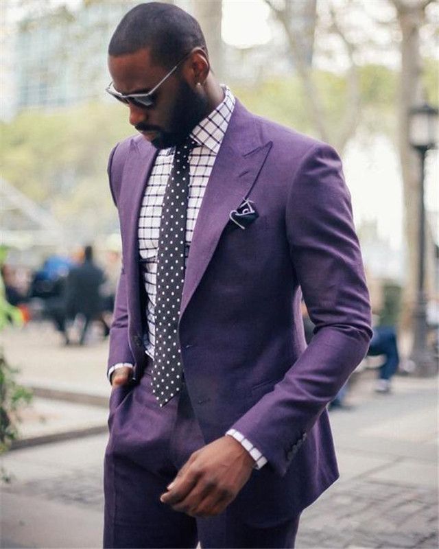 Acquistare 2018 Nuovo Design Viola Uomo Abiti Da Sposa Economici Smoking  Dello Sposo Due Pezzi Con Risvolto Risvolto Custom Made Uomini Vestito Da  Promenade Giacca + Pantaloni Economico | Consegna Veloce E