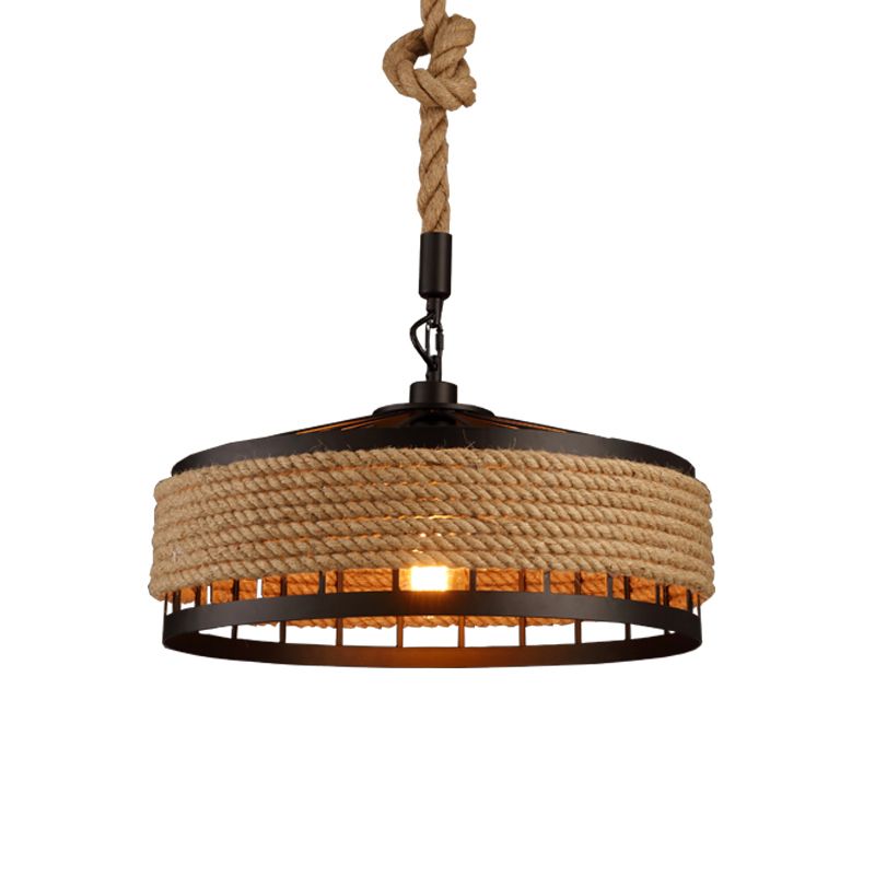 Loft Hemp Rope Pendant Light Vintage Hanging Lights Iron Loft Hemp Rope Pendant Light Vintage Hanging Lights Iron Chandeliers Droplight For Restaurant Bar Coffee Room Decoration Large