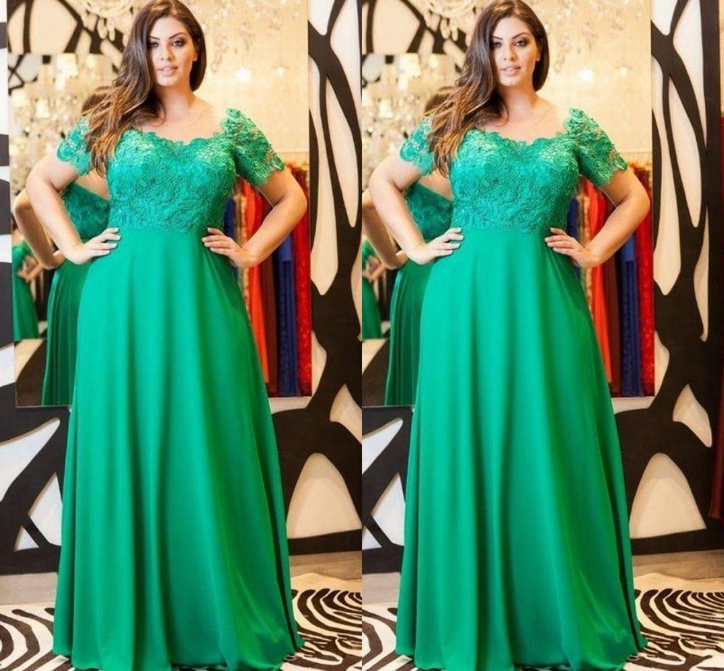 green plus size mother of the bride dresses
