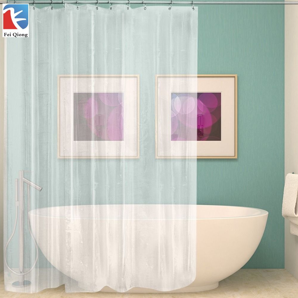 2018 Feiqiong Brand Clear Shower Curtain Liner 72x72 Waterproof 2018 Feiqiong Brand Clear Shower Curtain Liner 72x72 Waterproof Mildew Resistant For The Bathroom 12 Metal Grommets And Hooks From Williem