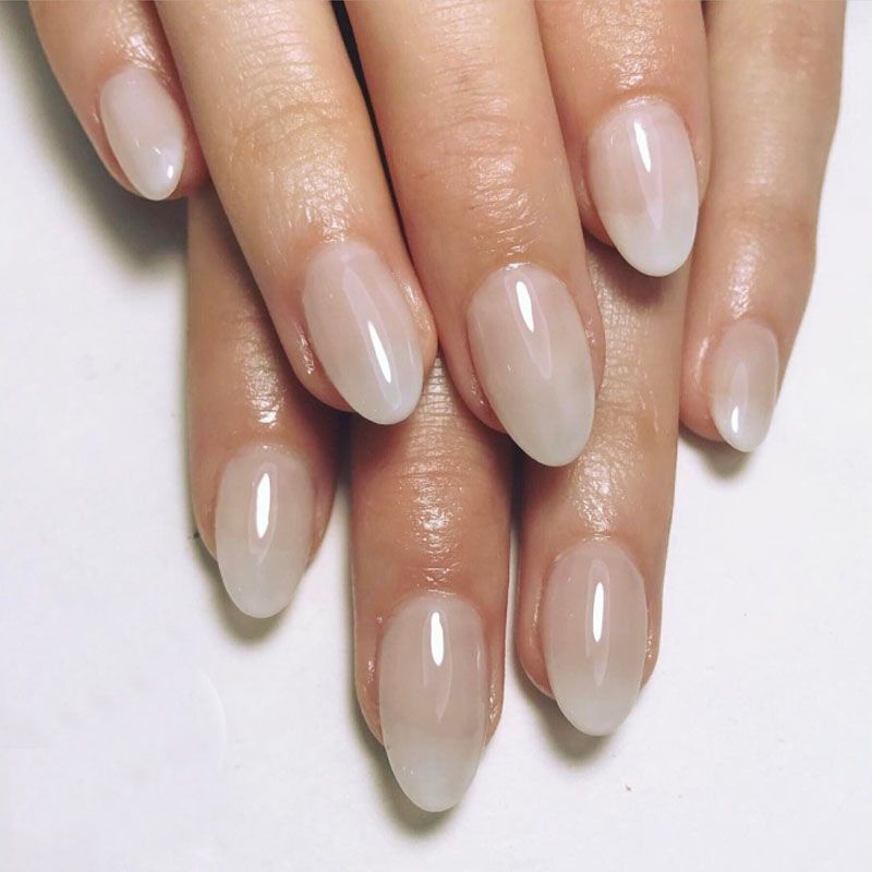 Unghie Gel Color Bianco Latte